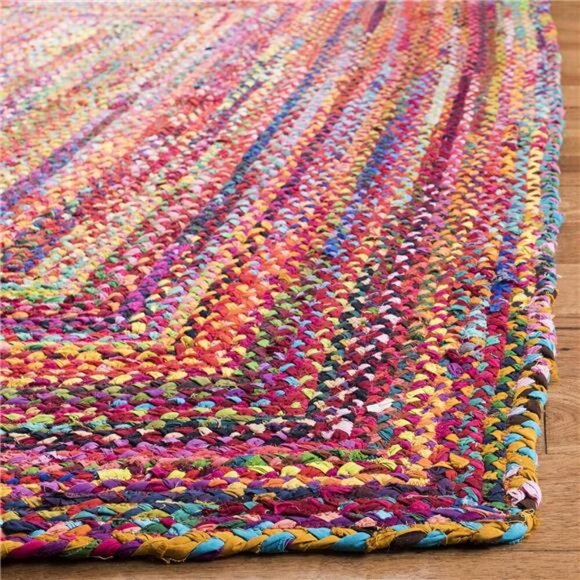 NEW Multicolor Boho Cotton Area Runner Rug - Picture 2 of 5